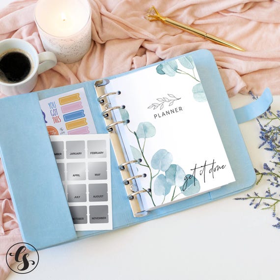 Custom Planner 2026-2027 Daily Planner Women Birthday gifts, Vegan Faux Leather Planner Binder, Personalized Hourly Planner Academic