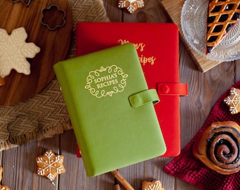 Family Recipe Book Personalized Christmas Gift, Blank Cookbook Binder to write in your own recipe