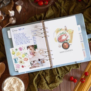 Personalized Cookbook Binder, Custom Recipe Journal, Godmother Gift. Mom Gifts From Daughter - Christmas gift