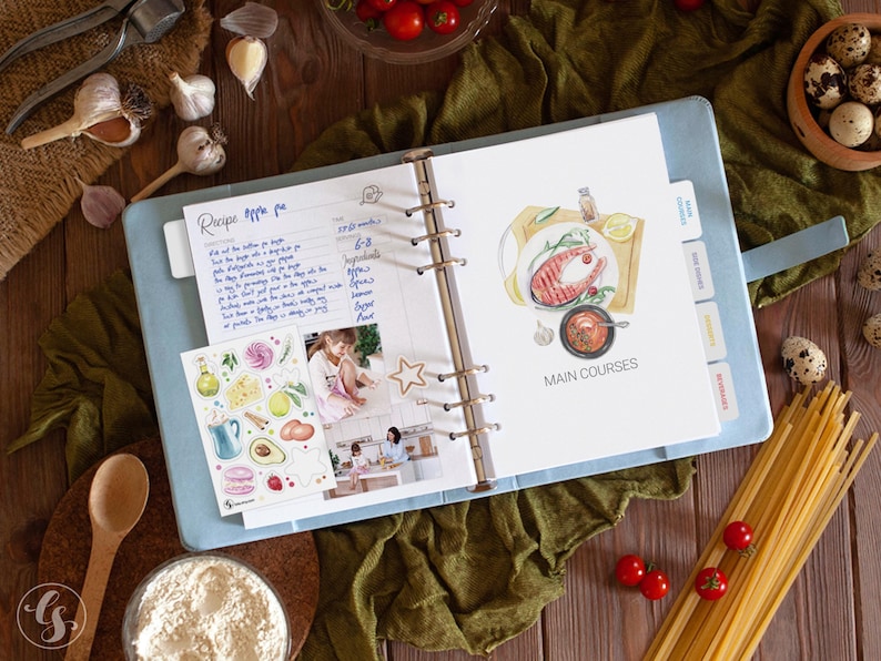 Personalized Cookbook Binder, Custom Recipe Journal, Godmother Gift. Mom Gifts From Daughter - Christmas gift