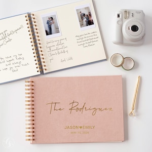 Wedding Guest Books for Photo Polaroid Instax, Velvet Guestbook Wedding Sign in Book