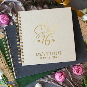 Polaroid Guest Book for Birthday – Photo Memory Album, Sign In Book, Instant Photo Scrapbook, Custom GuestBook