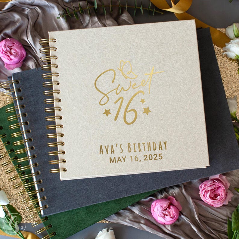 Polaroid Guest Book for Birthday – Photo Memory Album, Sign In Book, Instant Photo Scrapbook, Custom GuestBook