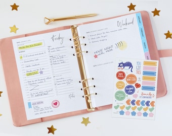 Personalized 2027 Dated Daily Hourly Planner Binder – Custom Refillable Weekly Monthly Planner