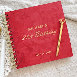 Custom Guest Book 21th 30th 40th, 50th, 60th, 70th Birthday Decor. Birthday Photo Album - Party GuestBook Polaroid Instax Photobooth