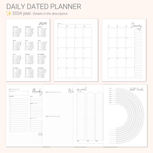 Hourly planner 2024-2025, custom planner daily weekly, adhd planner adult, leather planner binder, personalized academic planner image 7