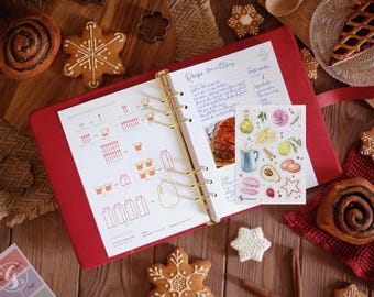 Personalized Recipe Book for Mom, Custom Family Cook book Binder with Deviders and 12 Colors of Covers