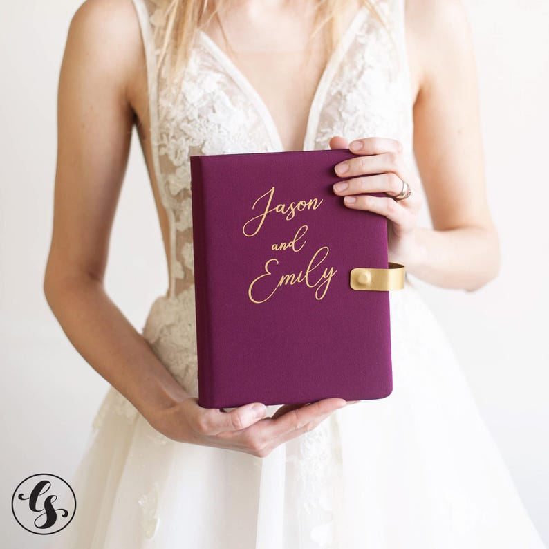 Linen Wedding Planner Book Personalized Bridal Organizer: Engagement Gift for Her
