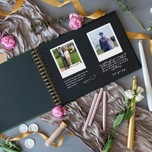Libro de visitas Polaroid Instax Graduación 2026 - Decoración para fiesta de graduación de secundaria y universidad - Libro de visitas de graduación 2026