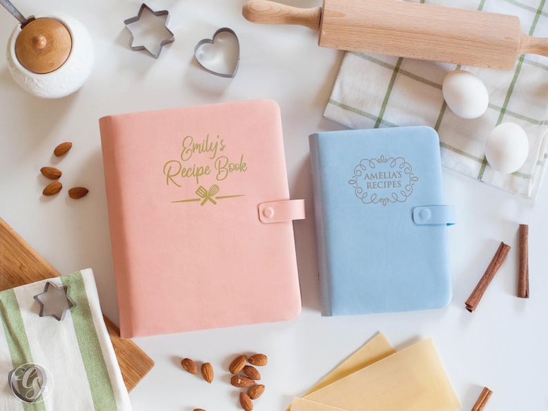 Custom Cookbook Binder with Dividers, Blank Recipe Book for Family Recipes, Housewarming Gift