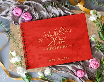 Birthday Guest Book 30th, 45th, 50th, 60th, 80th Birthday Party Decorations. Custom Party Guestbook Polaroid Instax Guest book Photo Album