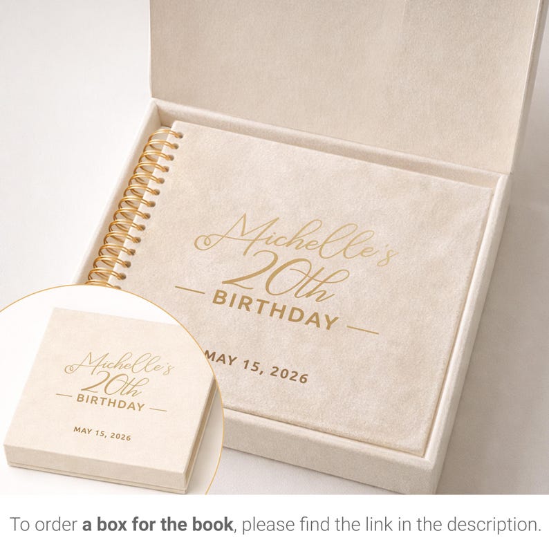 Custom Guest Book 21th 30th 40th, 50th, 60th, 70th Birthday Decor. Birthday Photo Album - Party GuestBook Polaroid Instax Photobooth image 10