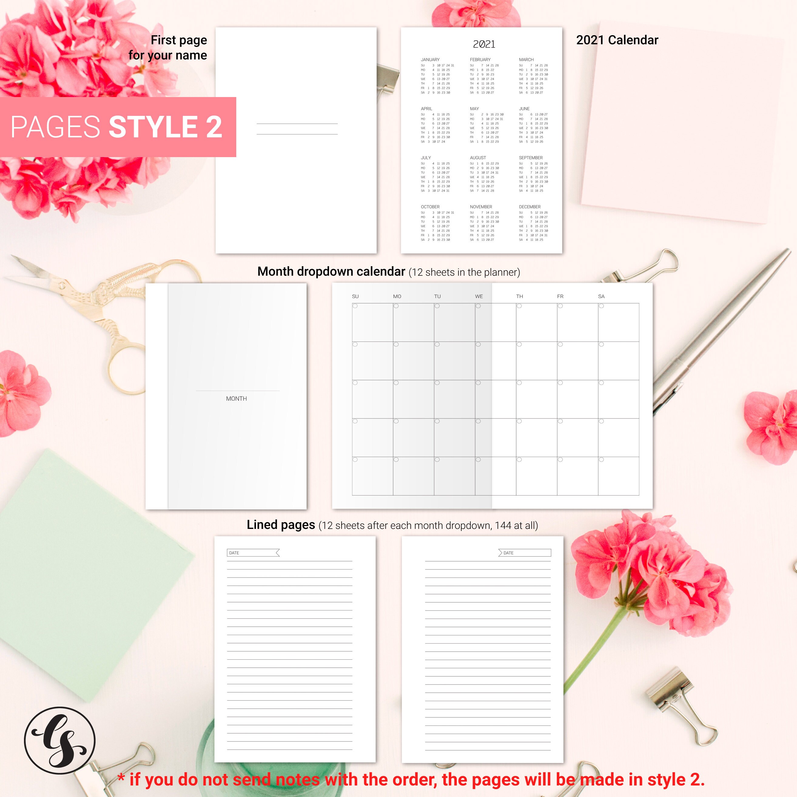 Custom Planner Binder Mini Planner A6 Personalized Diary Etsy