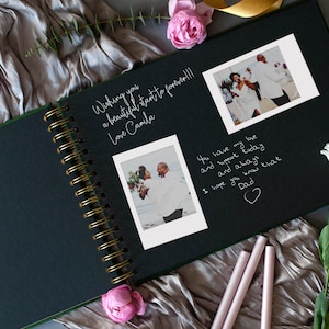 Velvet Guest Book Wedding Sign in Book, Polaroid Wedding Guest Book, Custom Wedding Guest Photo Album, Polaroid Guest Book