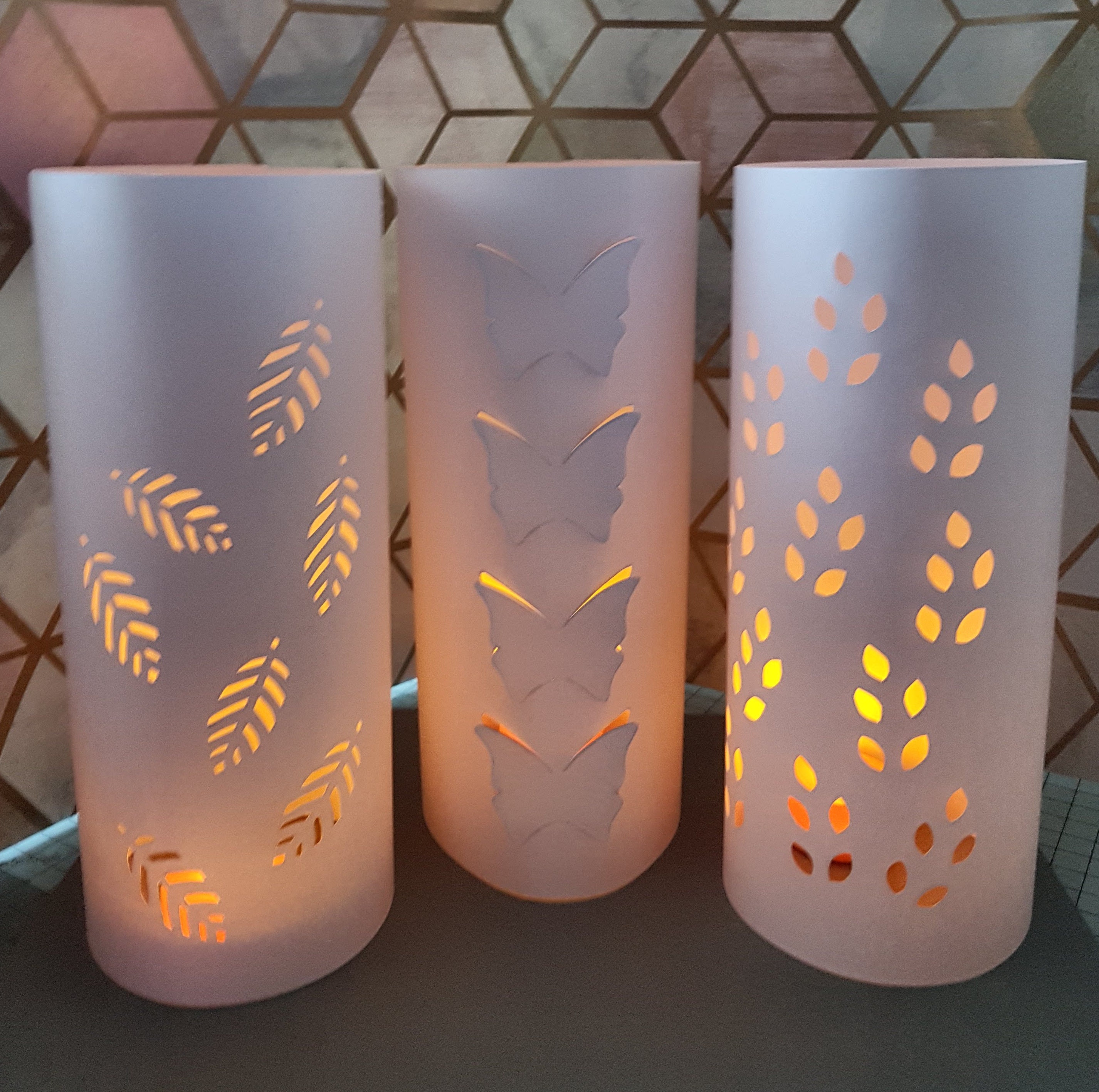 Papercut Template Paper Lanterns Set of Three Designs Instant Download