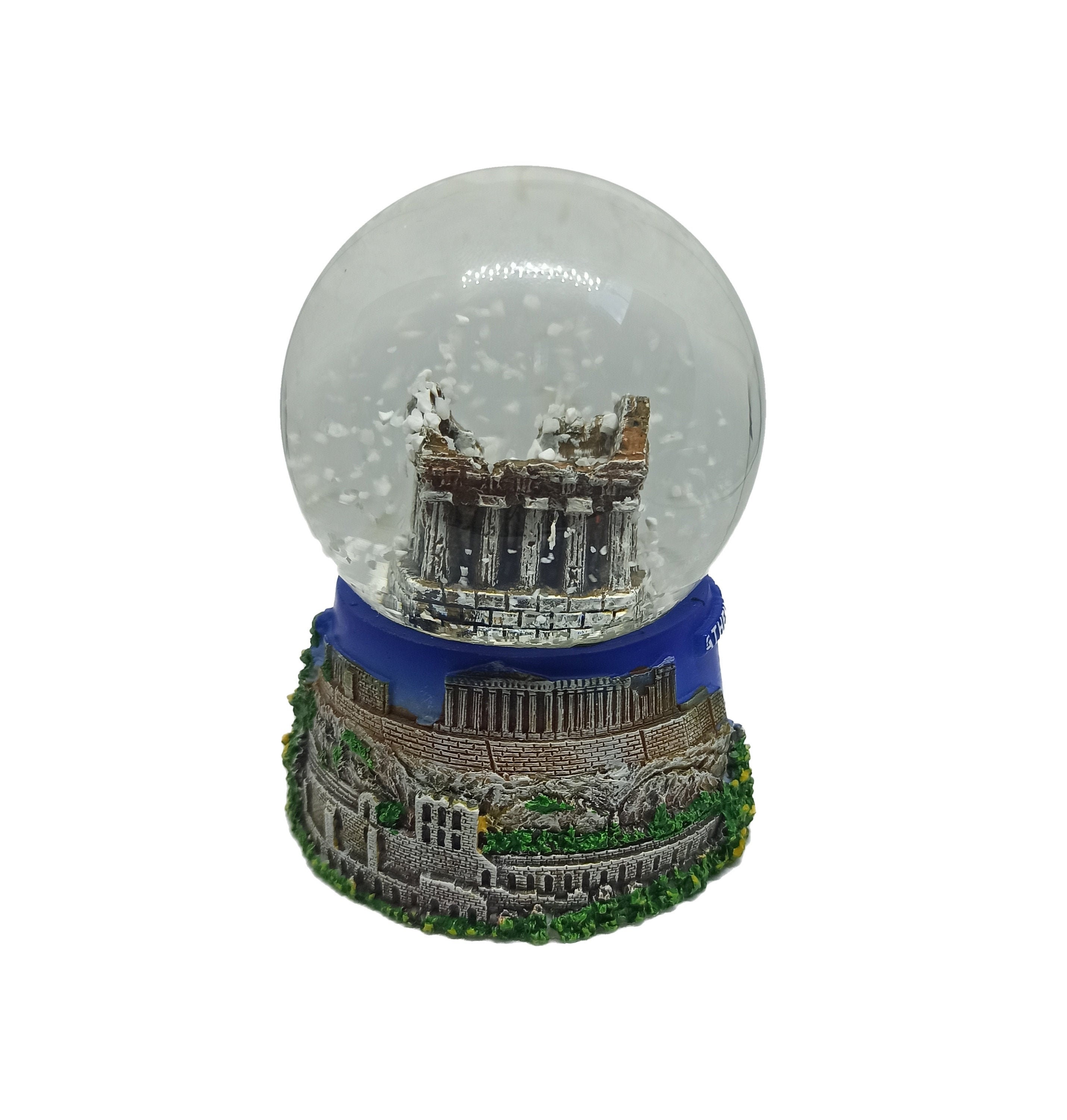 Snow globe Athens Greece Parthenon homemade collectible Etsy