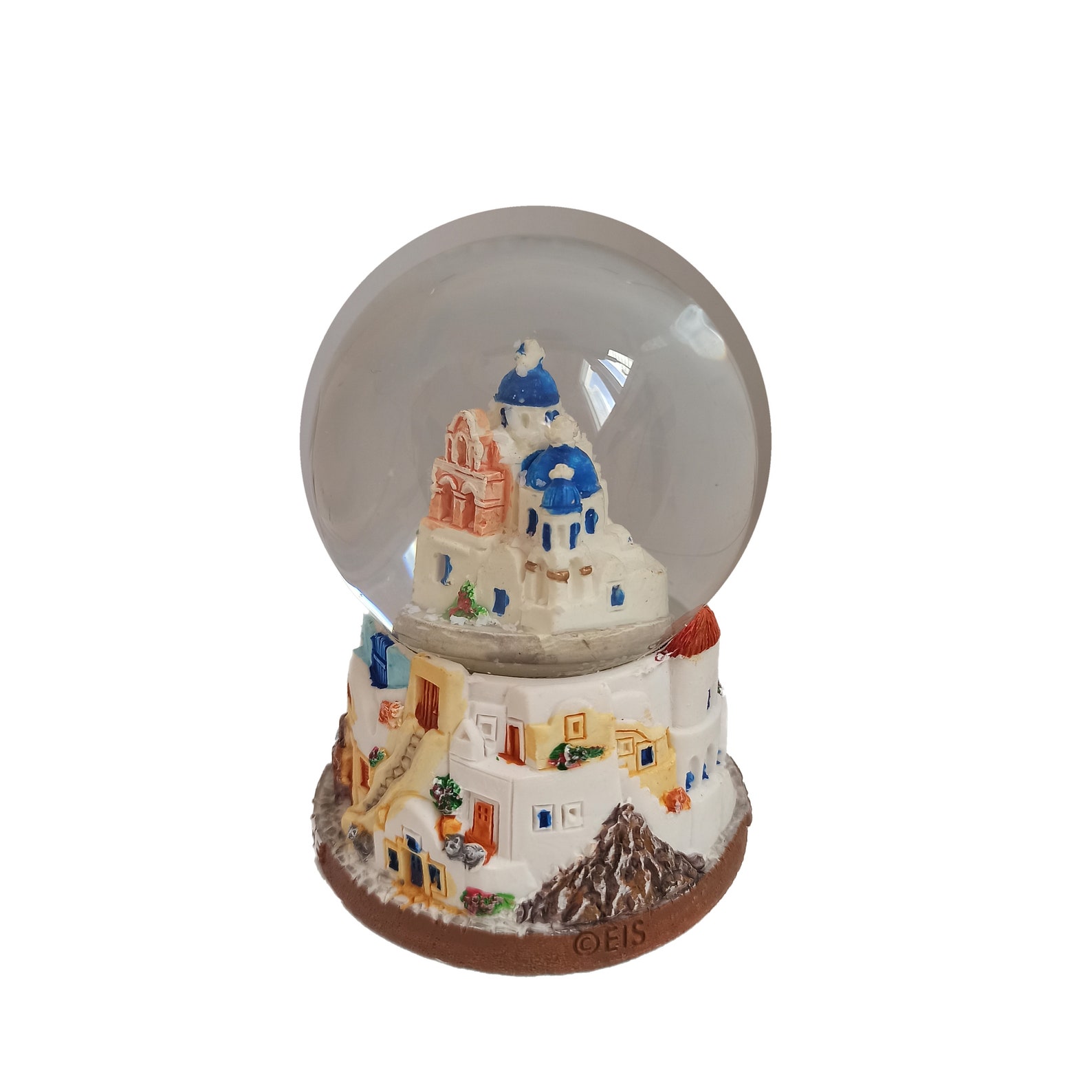 Snow Globe Santorini Greece Collectible Holiday Craft Souvenir Etsy