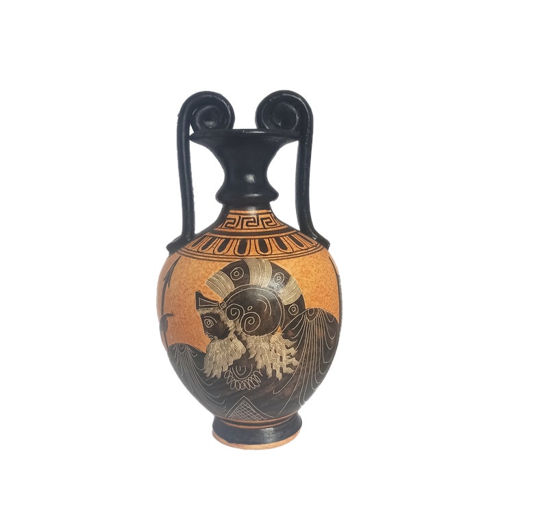 Ancient Greek Amphora Vase Museum Replica Handmade