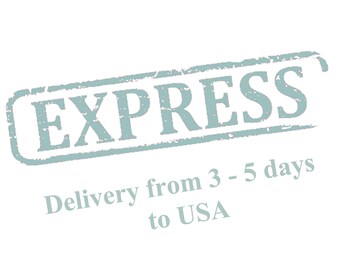 Express delivery in 3 - 5 business days to USA