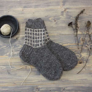 Dog/sheep wool socks. Ecological wool handmade socks. With love from Latvia!