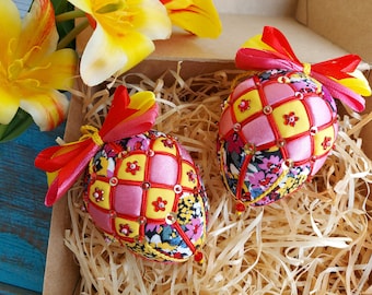 イースターファブリックエッグセット 2個 イースター吊り下げ