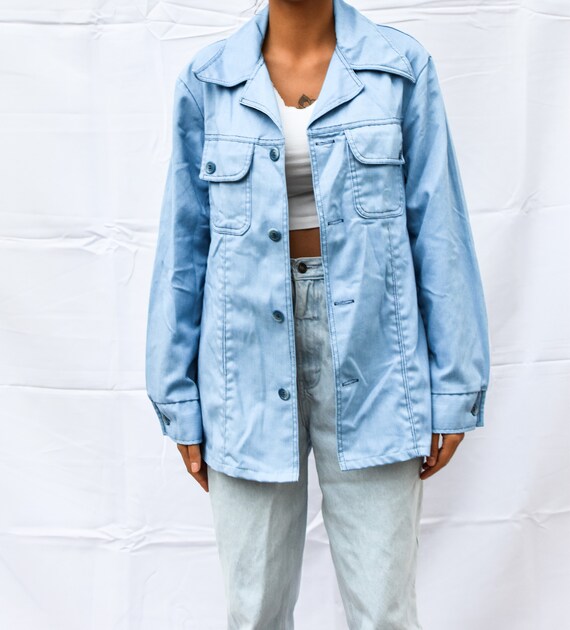 pale blue denim shirt