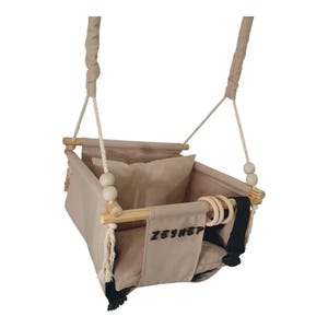 Gray colour, Name customized baby swing, made to order, Babyschaukel, Balancoire, Outdoor indoor baby swing, toddler toy, schaukel, hammock
