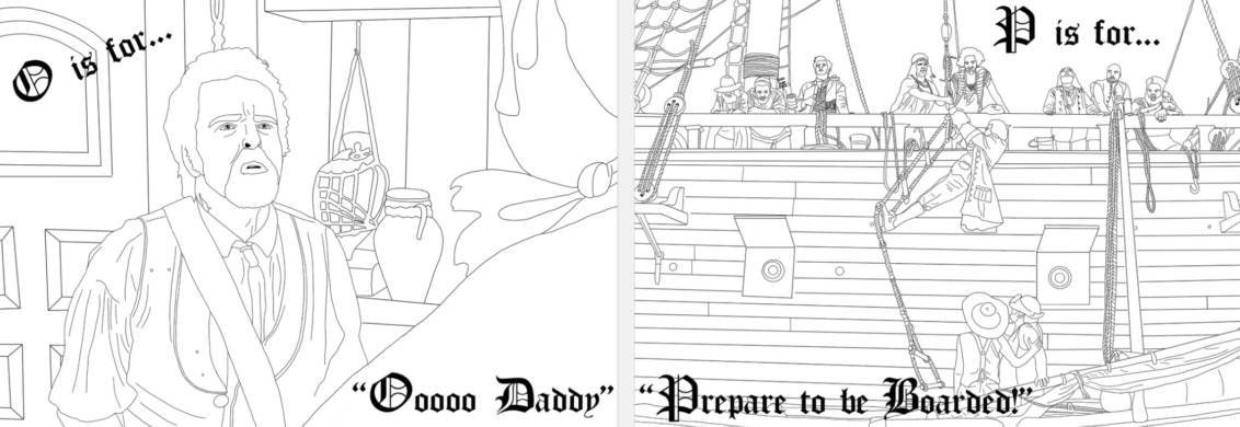 Unofficial Atoz of Our Flag Means Death Colouring Book. OFMD. Gay ...