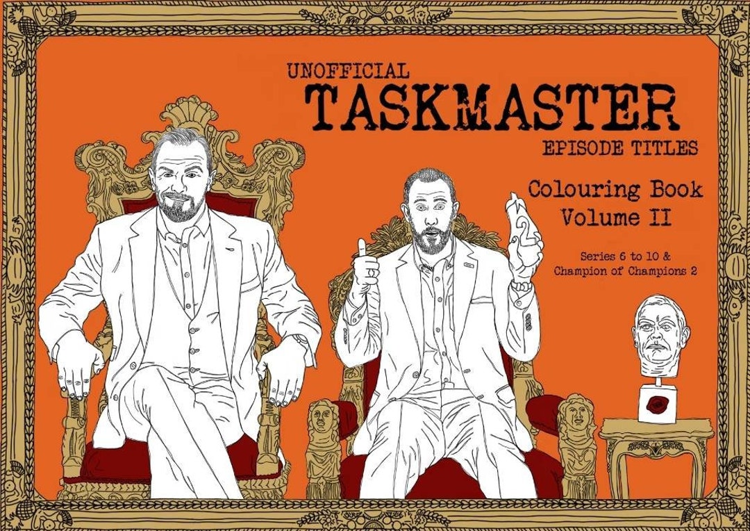 Taskmaster Colouring Book Vol. 2: Episode Titles (series 6-10) - Etsy
