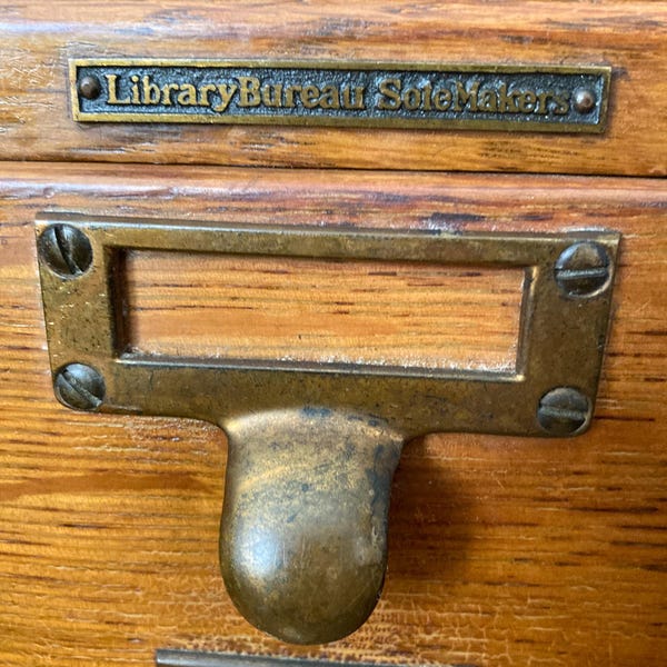Library Card Catalog Etsy