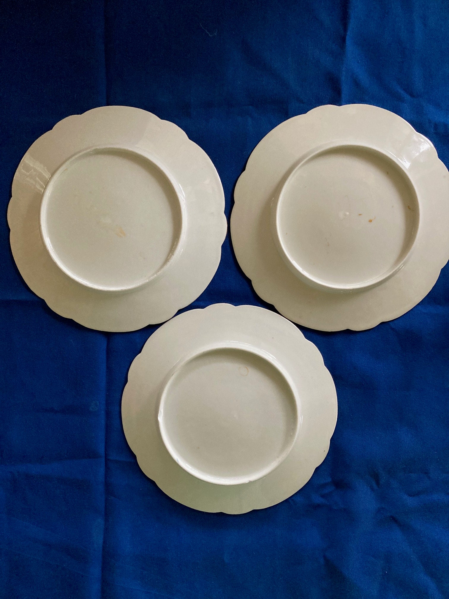 3 Antique Fruit Plates Etsy