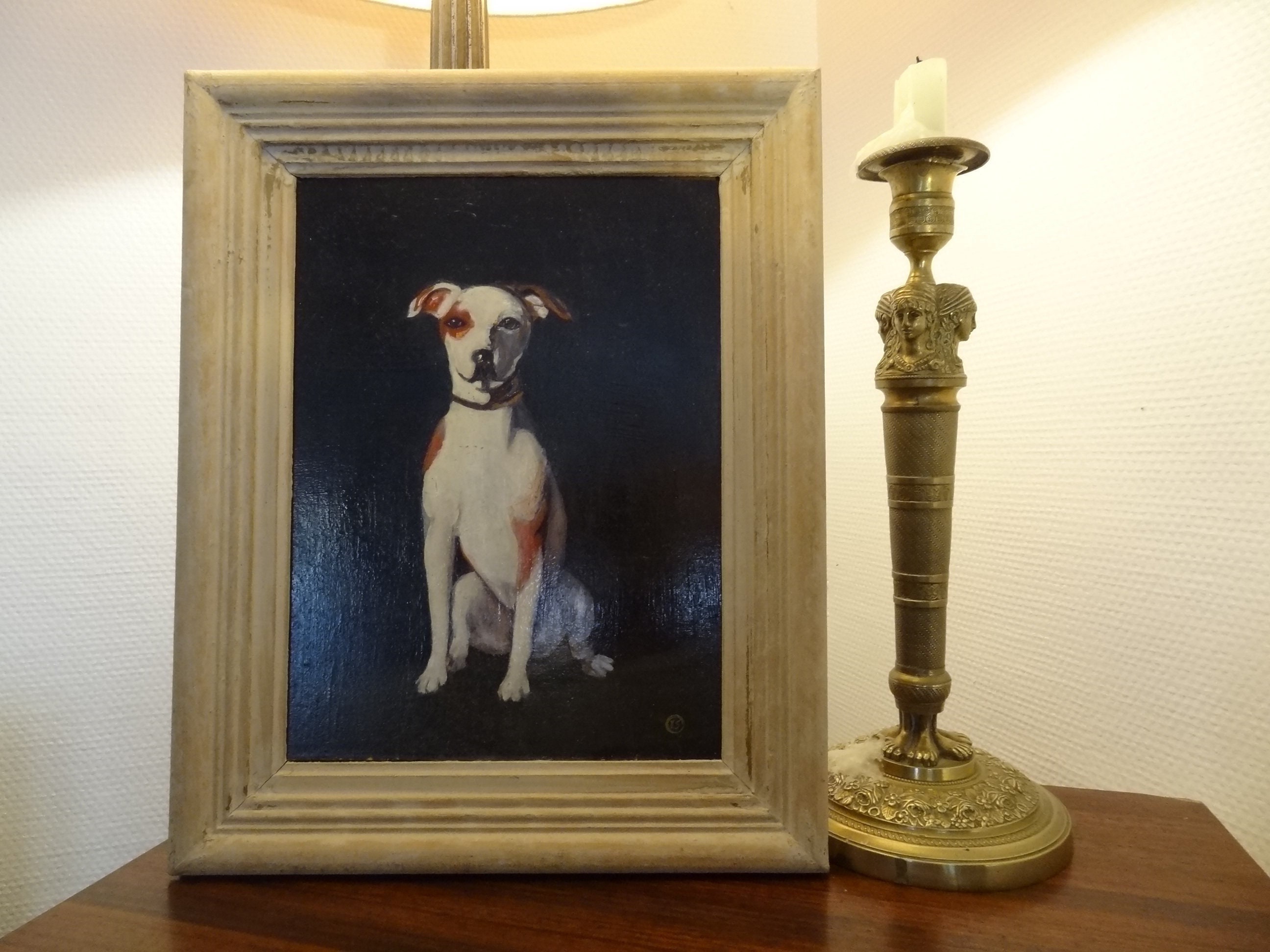 Tableau-Peinture à L'huile-Chien Jack Russel