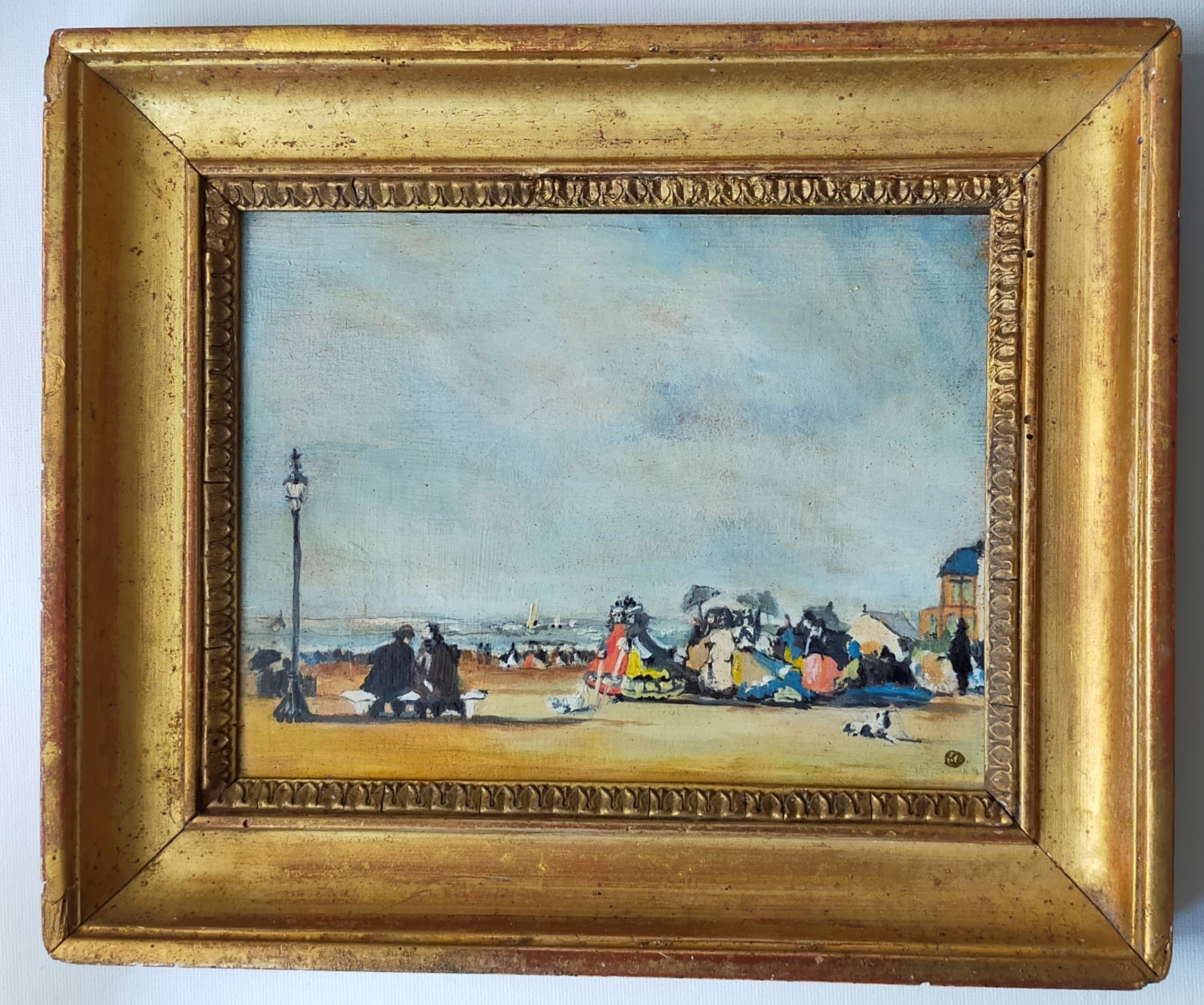 Tableau Peinture à L'huile Plage de Normandie