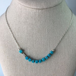 Turquoise and silver necklace