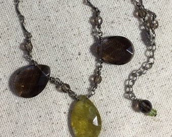 Kwarts trio ketting