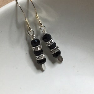 Boucles d&#39;oreilles cristaux Swarovski et argent