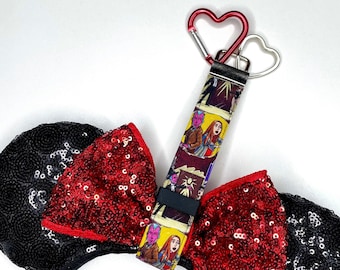 Wandavision, Bruja Escarlata, Soportes para orejas de ratón, Orejas seguras de Disney, Soporte para orejas de Mickey Mouse hecho a mano, Pulsera/Lanyard inspirado en Disney