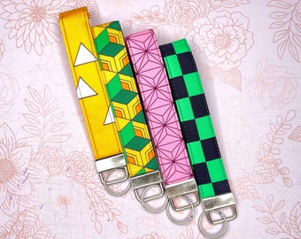 Anime nyckelknippa armband, nyckelhållare, handledssnodd, handgjort armband, nyckelringshållare, snodd