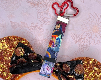 Villanos de Disney, soportes para orejas de ratón, orejas seguras de Disney, soporte para orejas de Mickey Mouse hecho a mano, pulsera o cordón inspirado en Disney, regalos de Disney