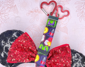 Villanos de Disney, Soportes para orejas de ratón, Orejas seguras de Disney, Soporte para orejas de Mickey Mouse hecho a mano, Muñequera/cordón inspirado en Disney, Regalos de Disney