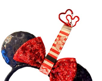 Toy Story Mouse Ear Holders, Secure Disney Ears, Handmade Mickey Mouse Ear Holder, Disney Inspired Wristlet/Lanyard, Disney Gifts