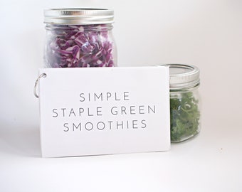 Green Smoothies Recipe Cards: Printable Recipe Cards - Staple Breakfast Recipes | Printable PDF | Recipe Card Download