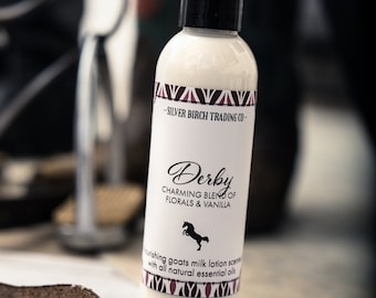 Horse | Derby | Goat's Milk Lotion Scented with a Charming Blend of Florals & Vanilla | Horse Gift | Gift for Her | Equestrian | Barn Gift