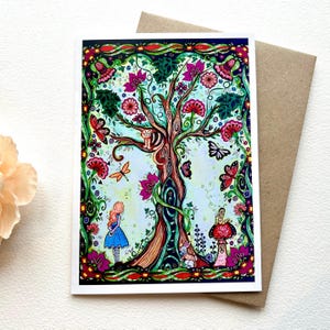 Carte de voeux vierge, cartes de correspondance, conte de fées fantaisiste, pour toutes les occasions, anniversaires, rétablissement, cartes de remerciement.