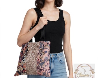 Sac cabas bohème patchwork unique à bandoulière. Sac à main chic fait main.