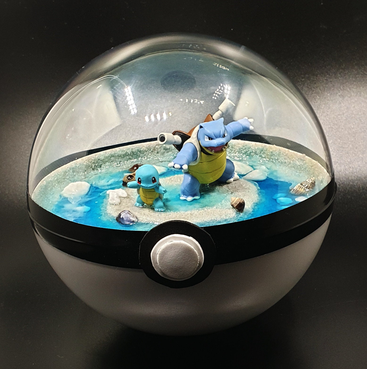 Pokemon Terrarium 15.5cm Squirtle y Blastoise Etsy