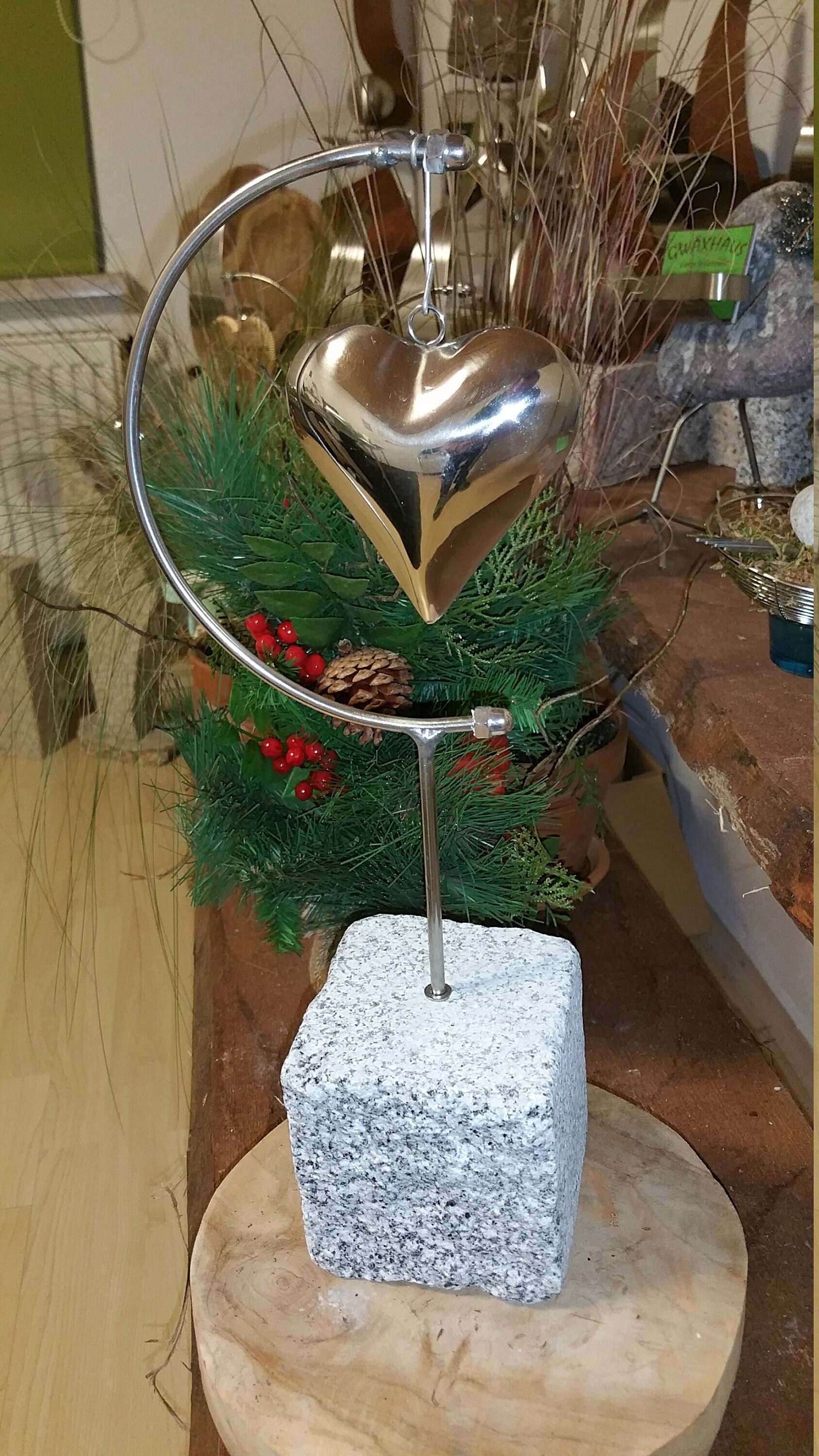 Granit Deko Stele Gartendeko Edelstahl Granitsäule Rostfrei Etsy