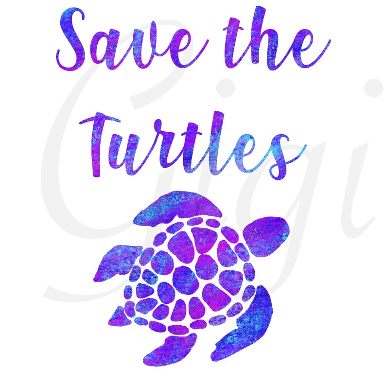 Save the Turtles VSCO Girl PNG Instant Download Sublimation Etsy