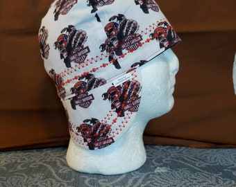 Reversible Harley Davidson Red Skull Badge /welders cap/ fitters cap/welding cap.