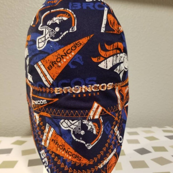 Reversible Broncos football  welding cap fitters cap
